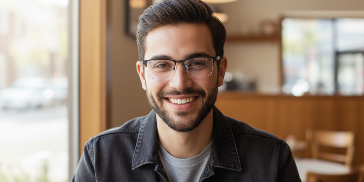 Half Rim Rectangle Classic Eyeglasses 1017