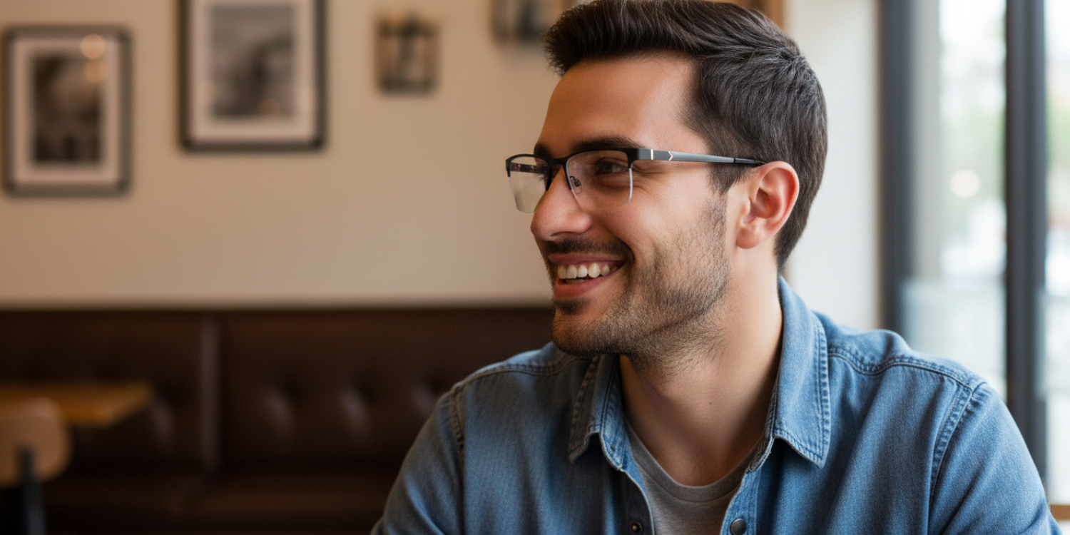 Half Rim Rectangle Classic Eyeglasses 1017