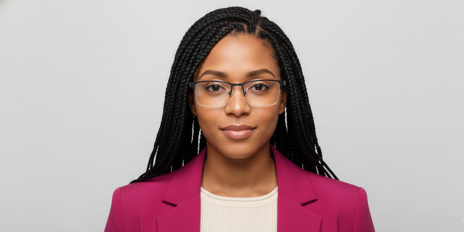 Half Rim Rectangle Classic Eyeglasses 1017