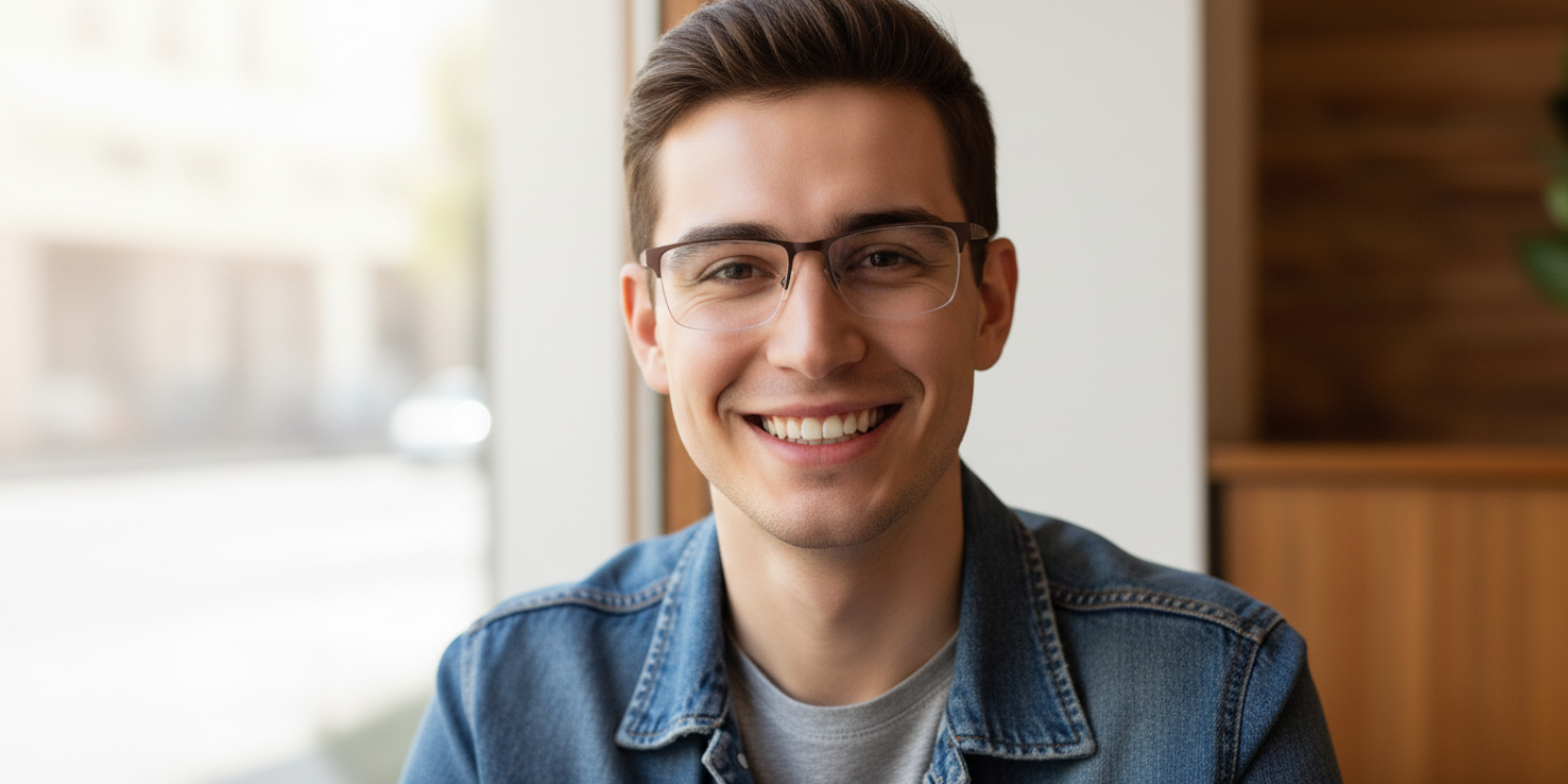 Half Rim Rectangle Classic Eyeglasses 1017