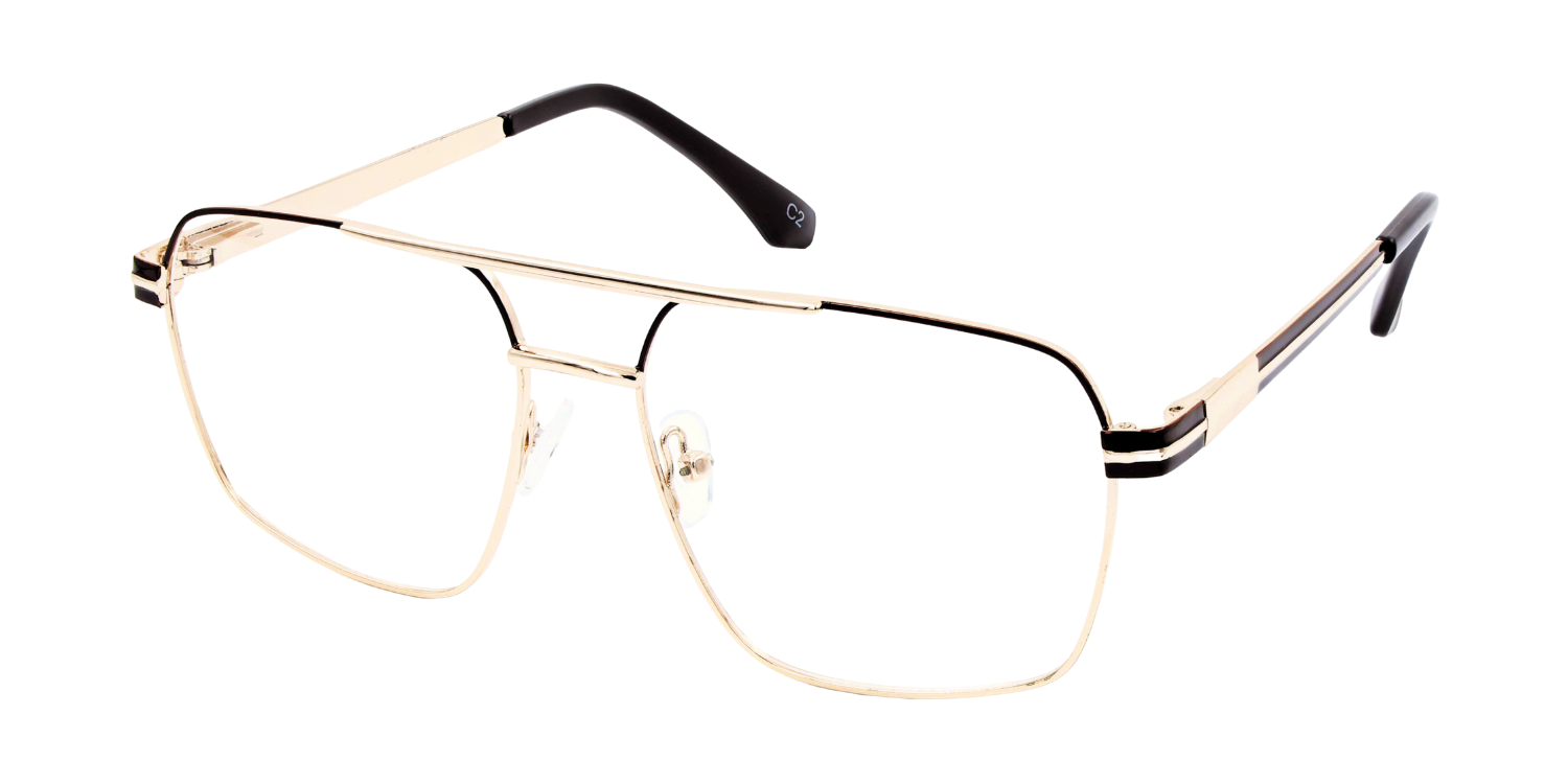 Full Rim Double Bridge Square Classic Eyeglasses 3349