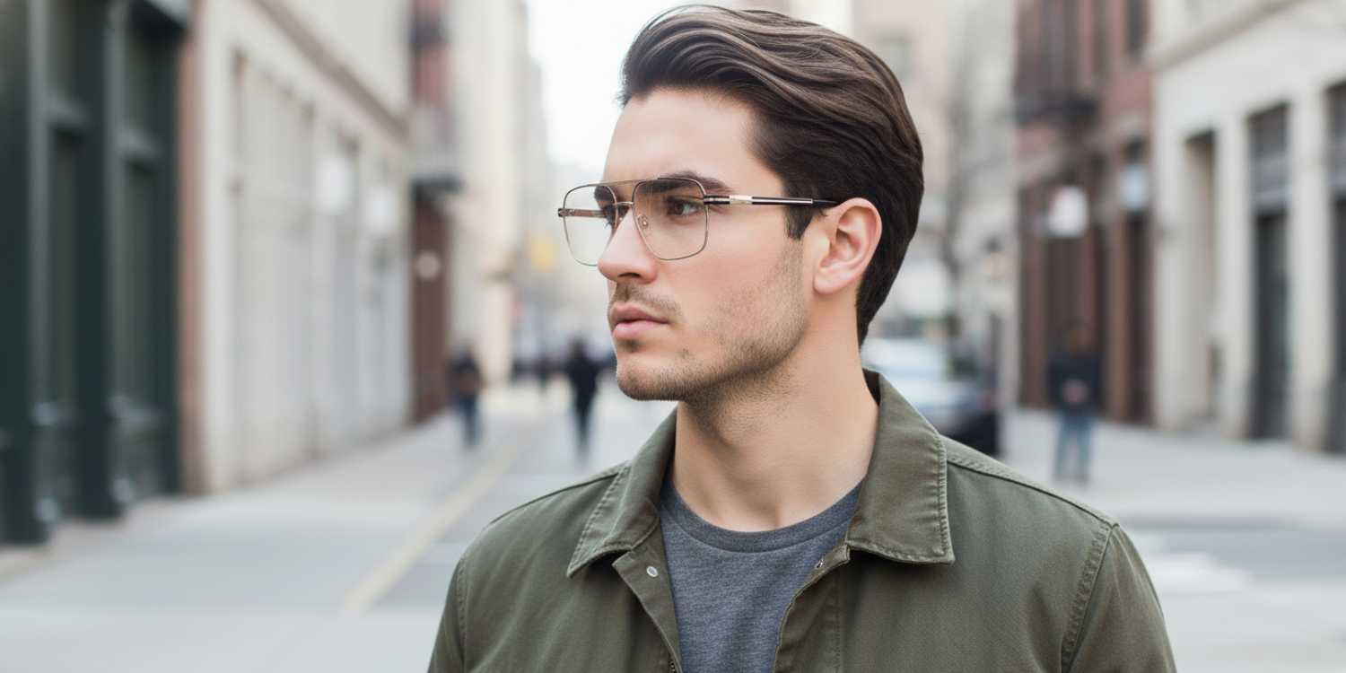 Full Rim Double Bridge Square Classic Eyeglasses 3349