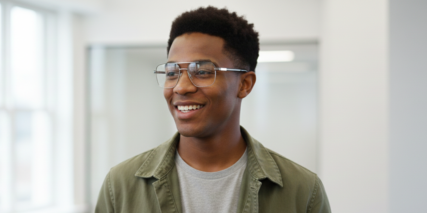 Full Rim Double Bridge Square Classic Eyeglasses 3349