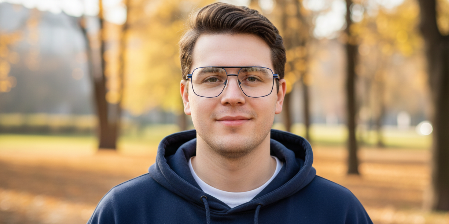 Full Rim Double Bridge Square Classic Eyeglasses 3349