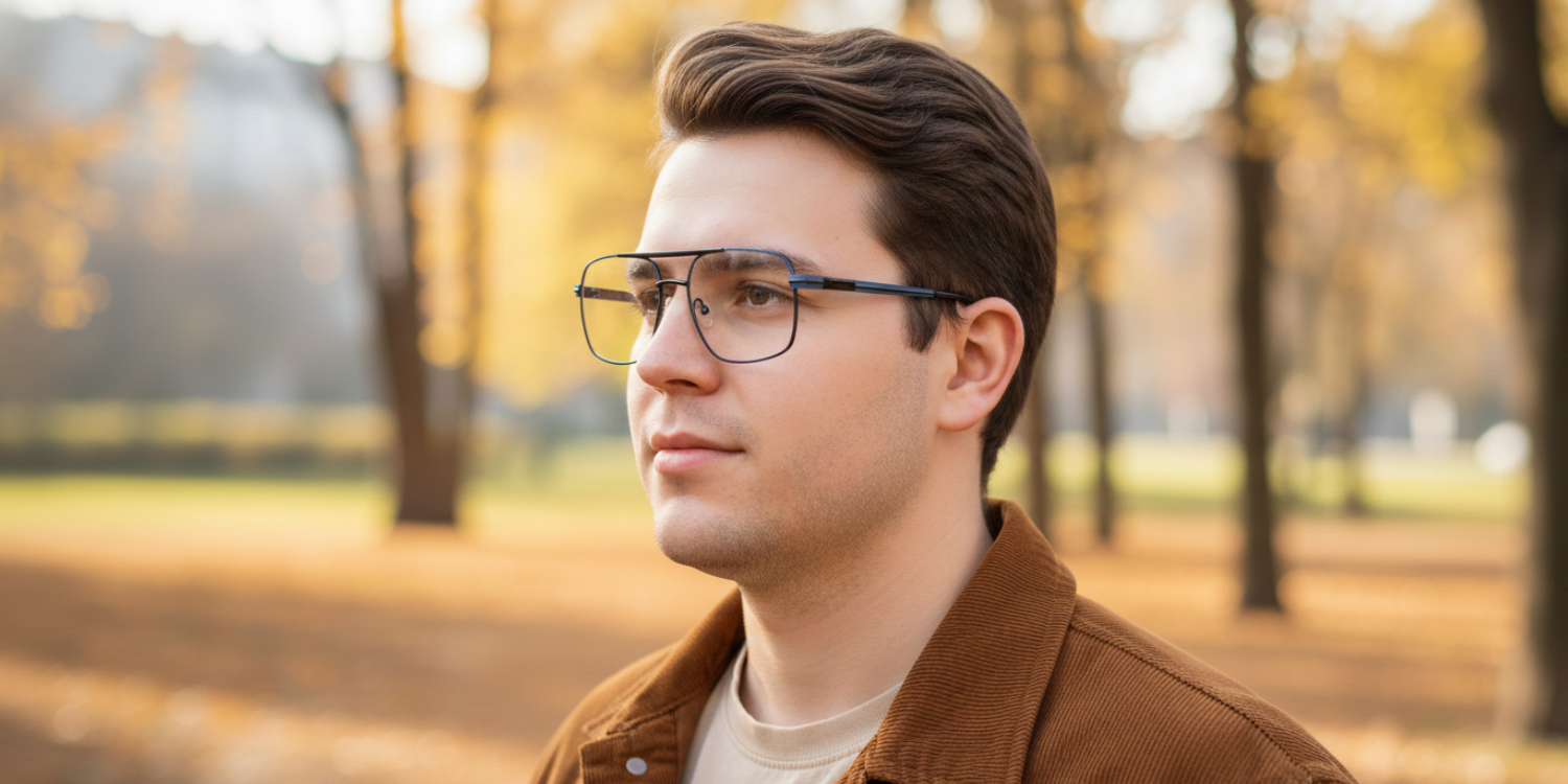 Full Rim Double Bridge Square Classic Eyeglasses 3349