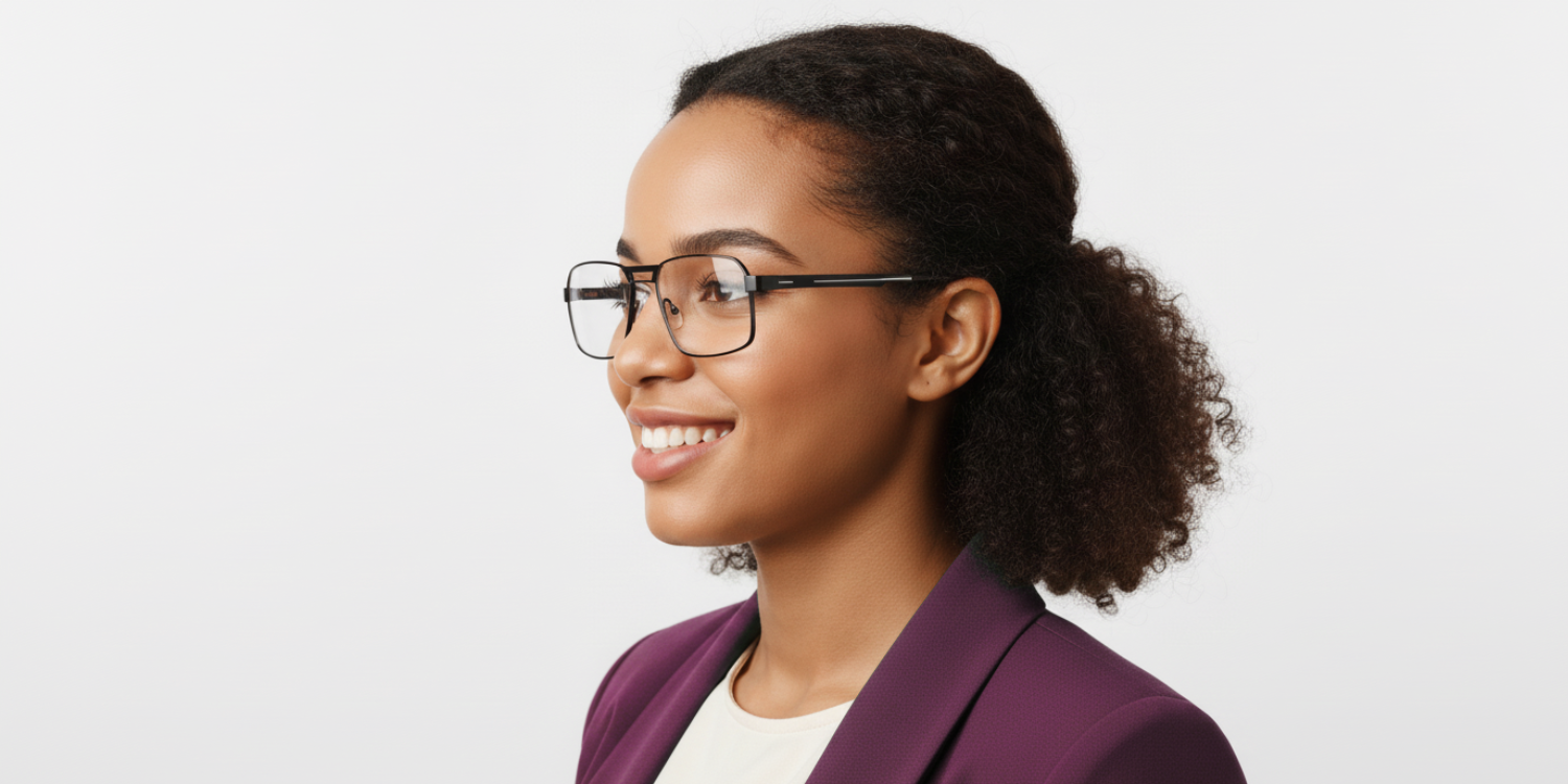 Full Rim Double Bridge Rectangle Eyeglasses 3705