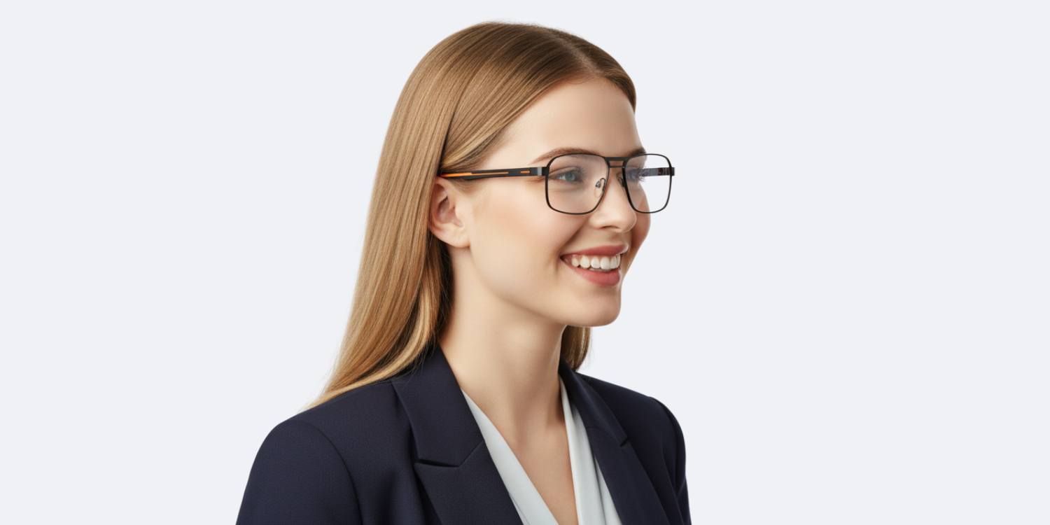 Full Rim Double Bridge Rectangle Eyeglasses 3705