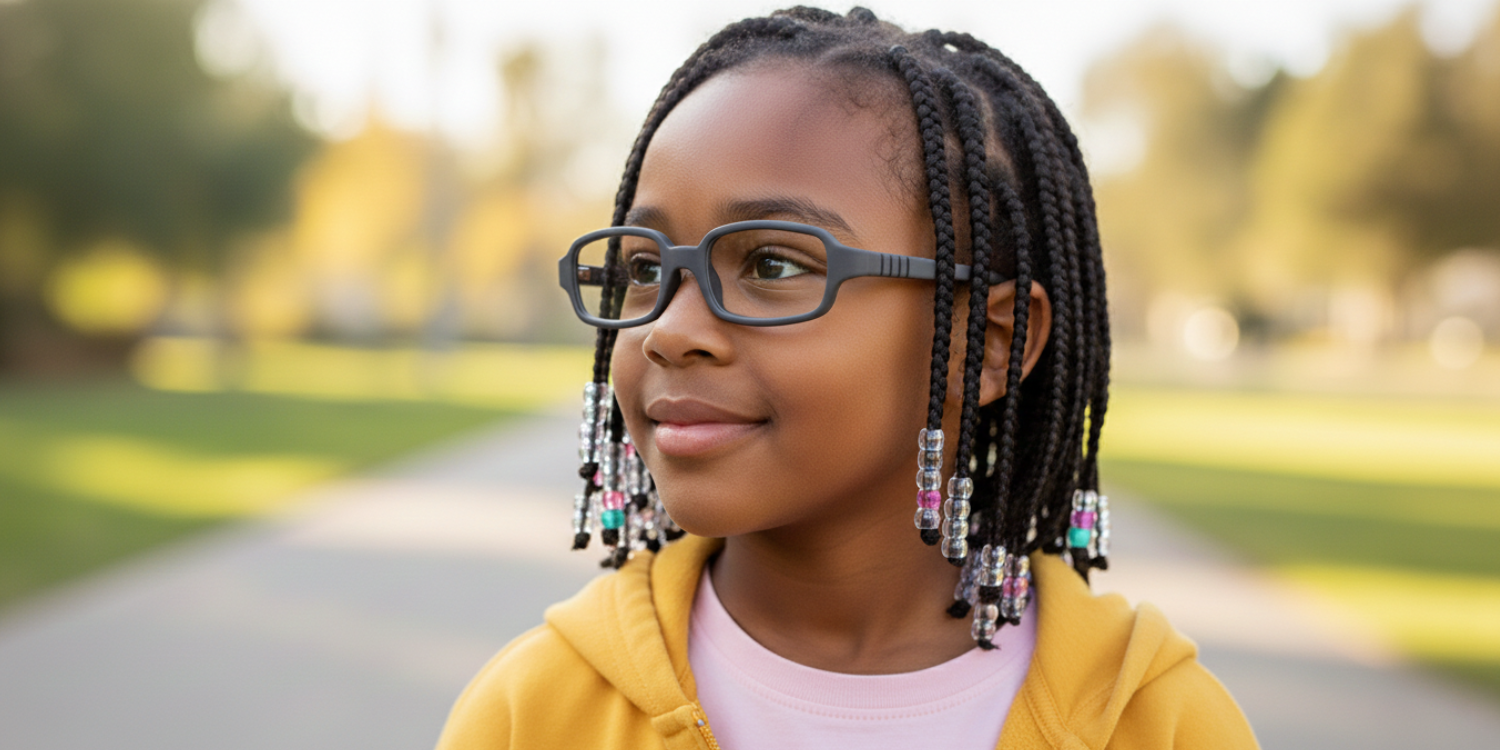 Full Rim Rectangle Magneto Classic Kids Eyeglasses 6030