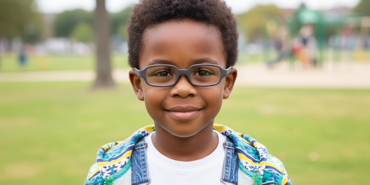 Full Rim Rectangle Magneto Classic Kids Eyeglasses 6030