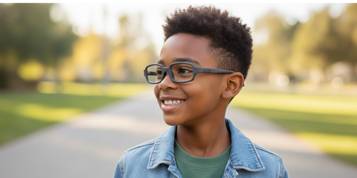 Full Rim Rectangle Magneto Classic Kids Eyeglasses 6030