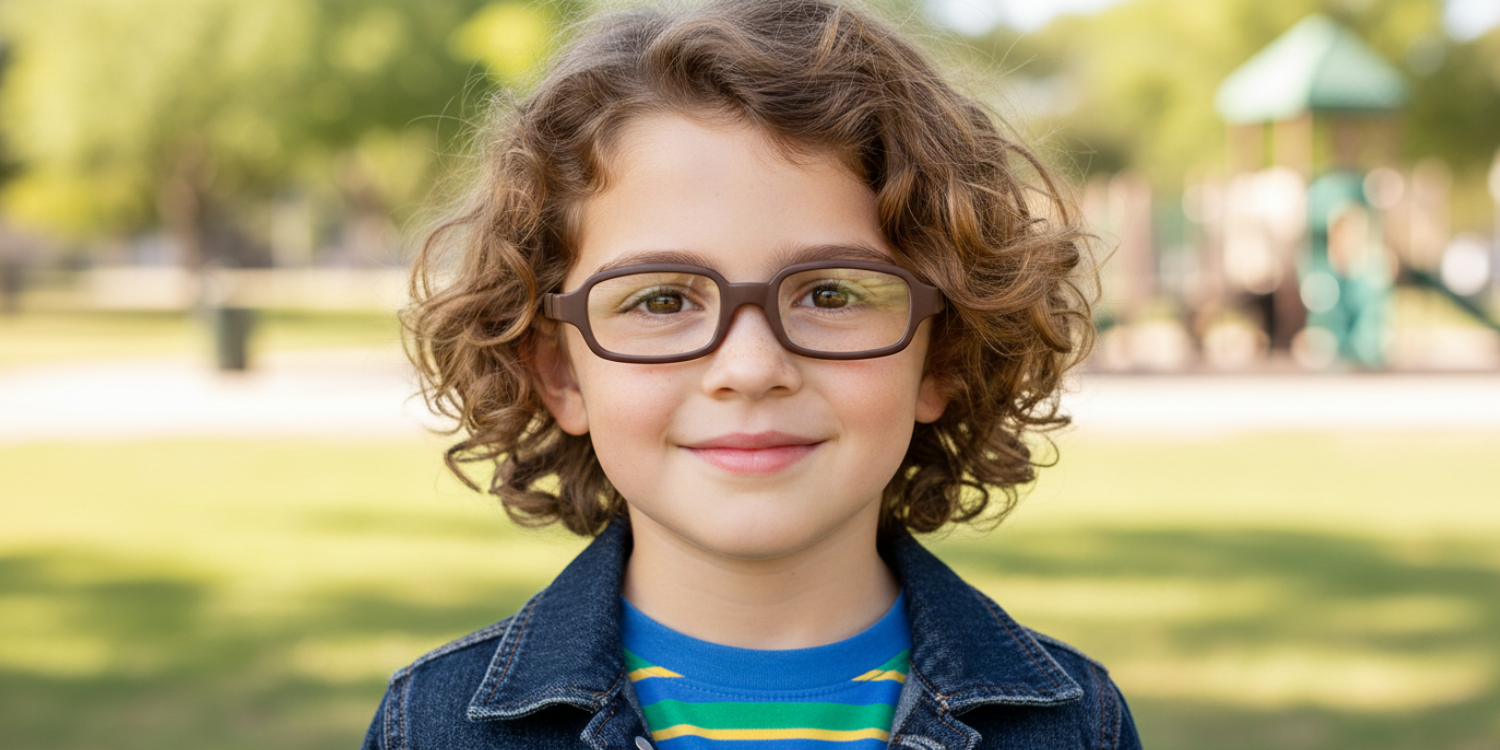 Full Rim Rectangle Magneto Classic Kids Eyeglasses 6030