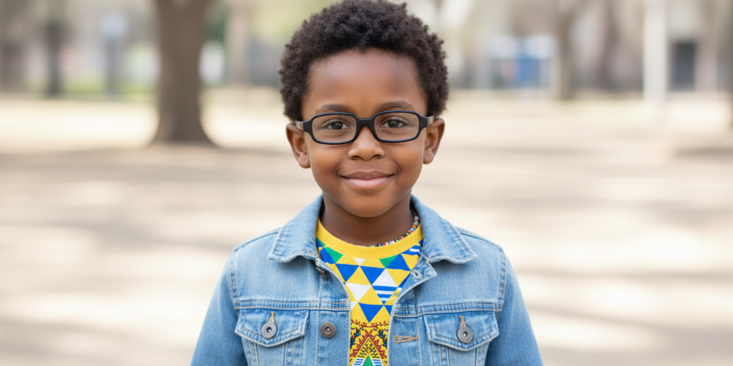Full Rim Rectangle Magneto Classic Kids Eyeglasses 6030