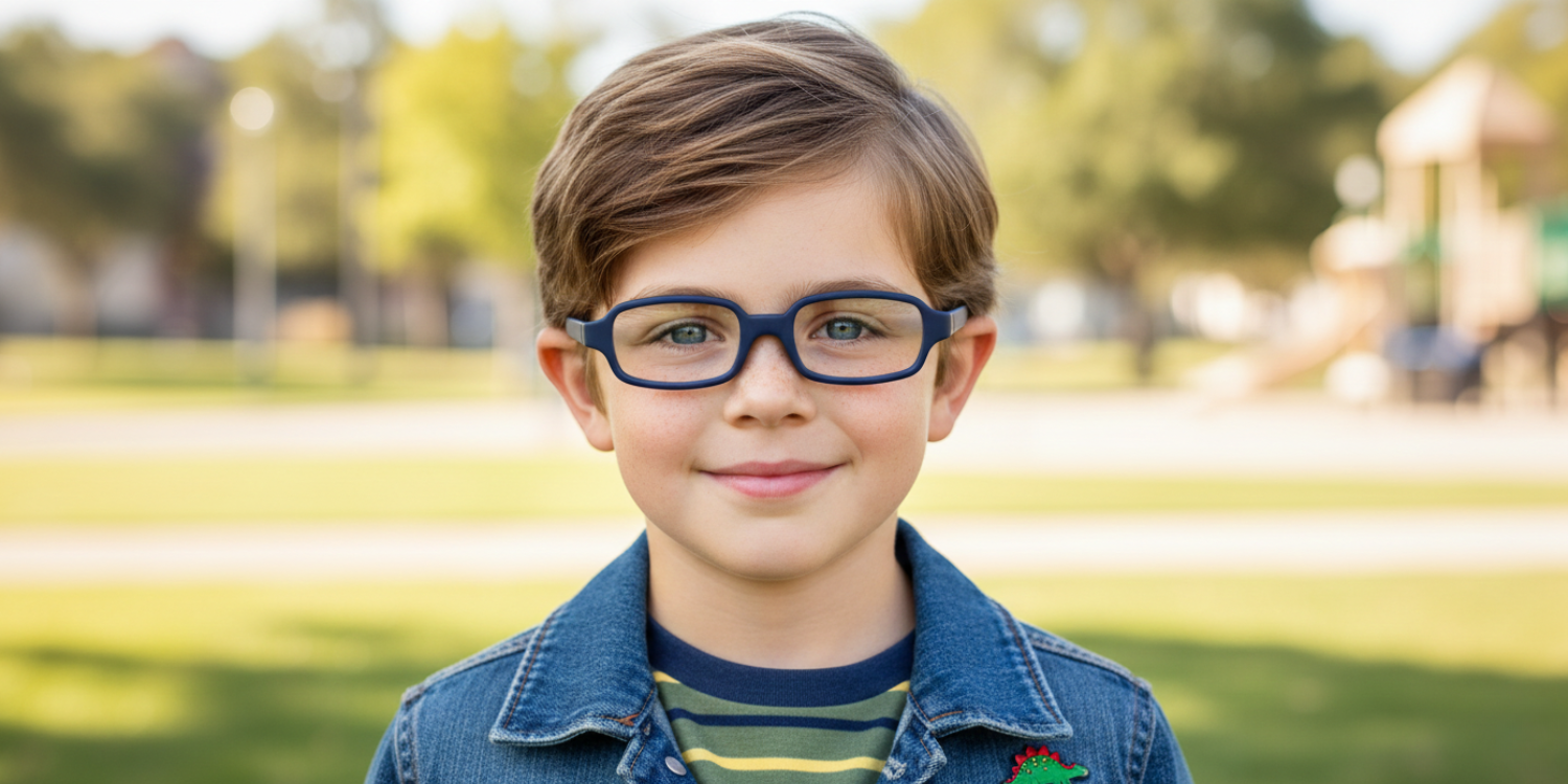 Full Rim Rectangle Magneto Classic Kids Eyeglasses 6030