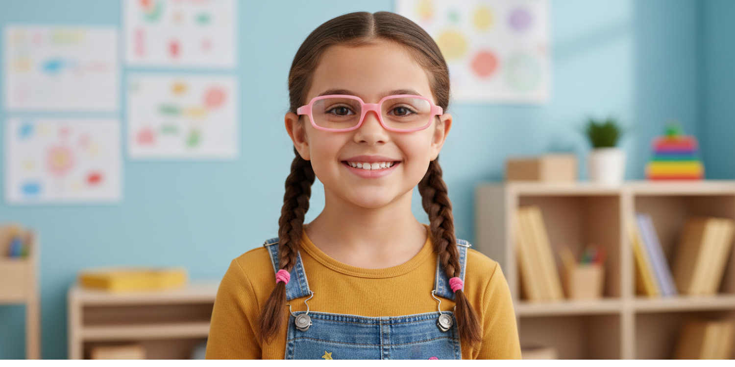 Full Rim Rectangle Magneto Classic Kids Eyeglasses 6036