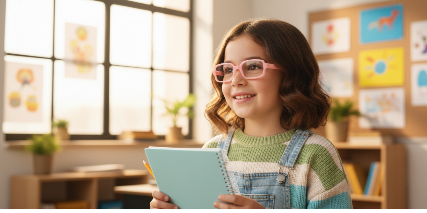 Full Rim Rectangle Magneto Classic Kids Eyeglasses 6036