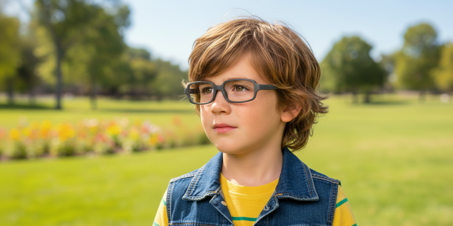 Full Rim Rectangle Magneto Classic Kids Eyeglasses 6036