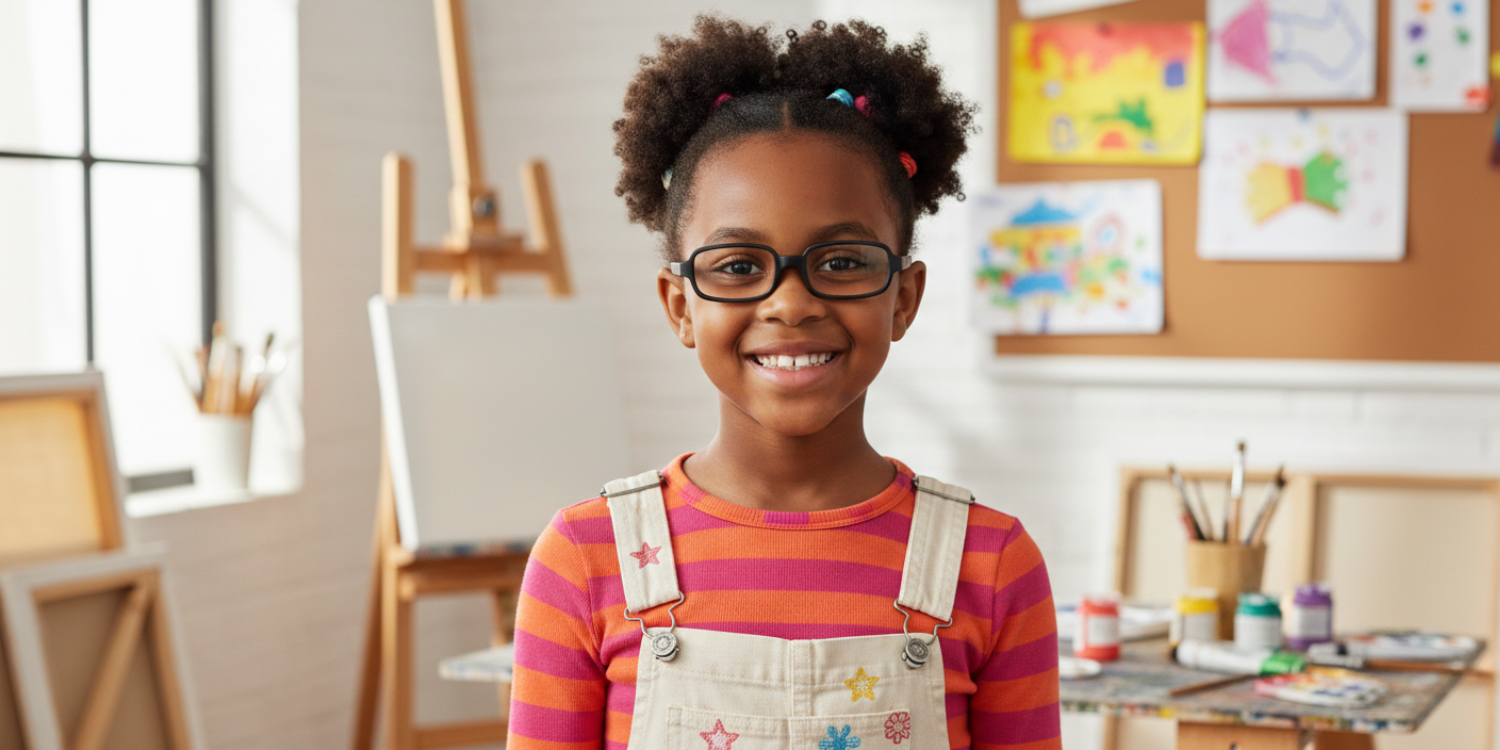 Full Rim Rectangle Magneto Classic Kids Eyeglasses 6036