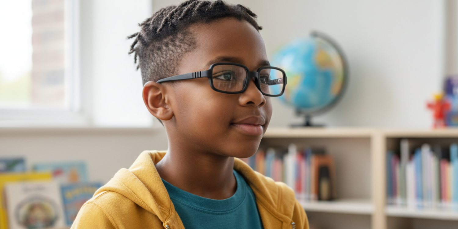 Full Rim Rectangle Magneto Classic Kids Eyeglasses 6036