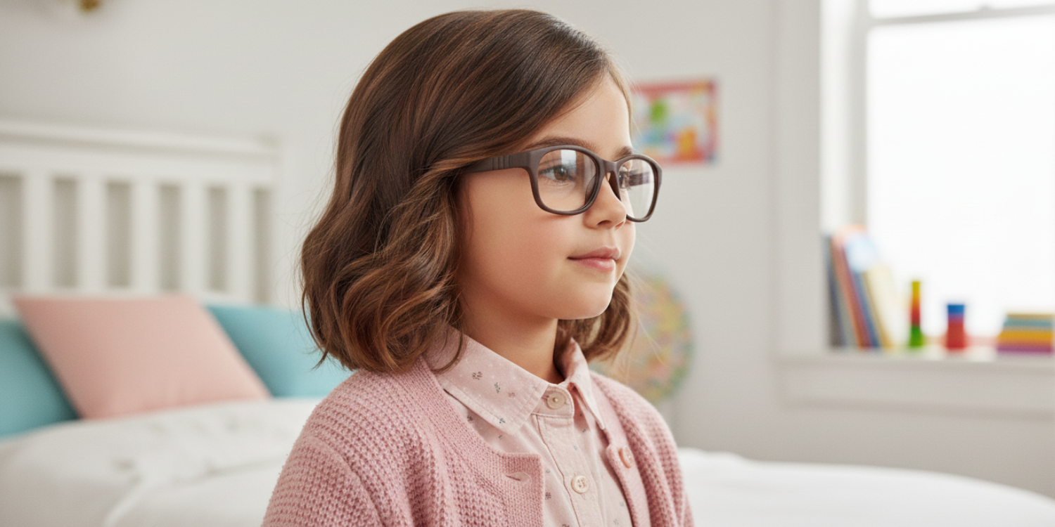 Full Rim Rectangle Magneto Classic Kids Eyeglasses 6038