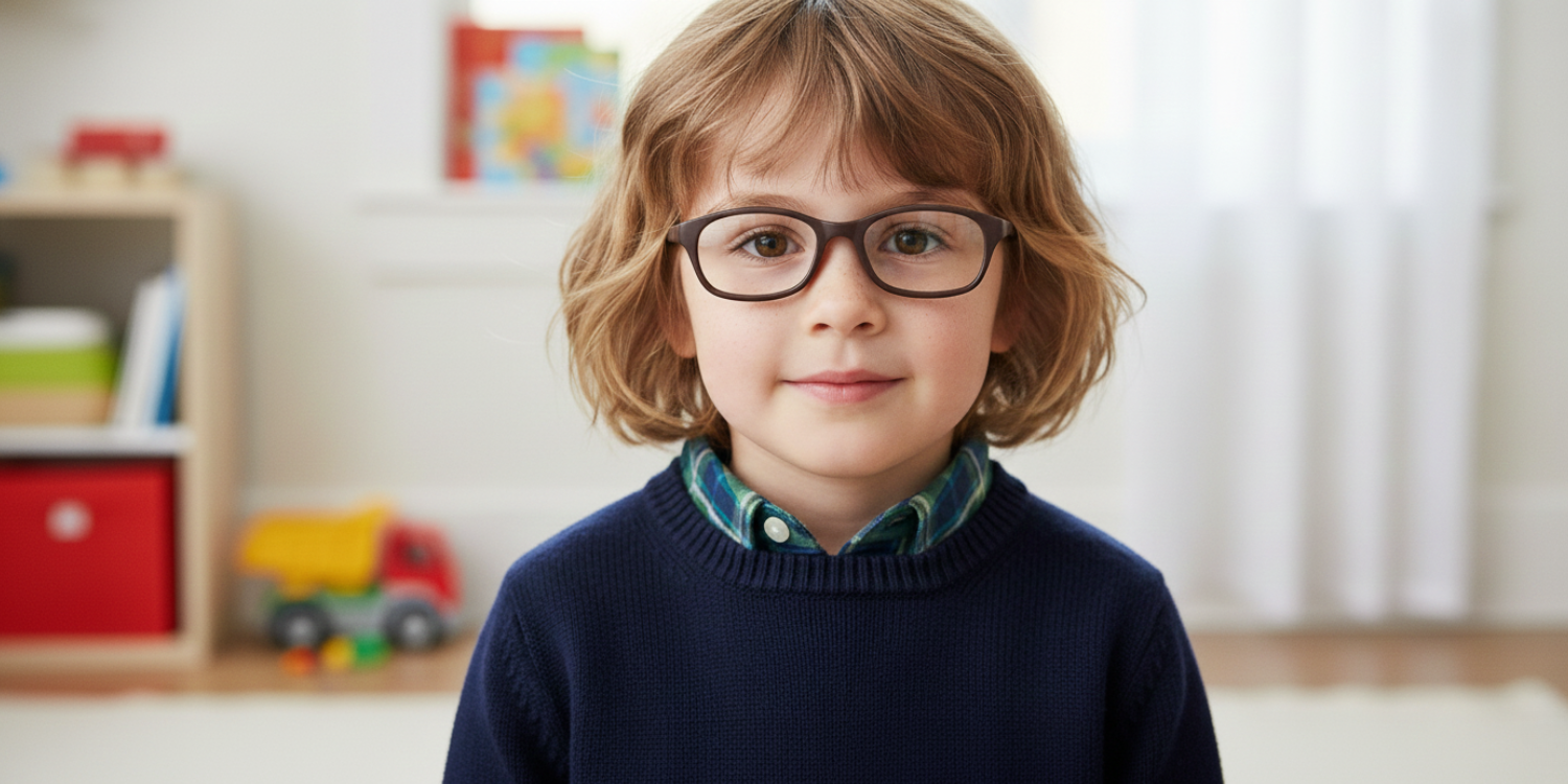Full Rim Rectangle Magneto Classic Kids Eyeglasses 6038