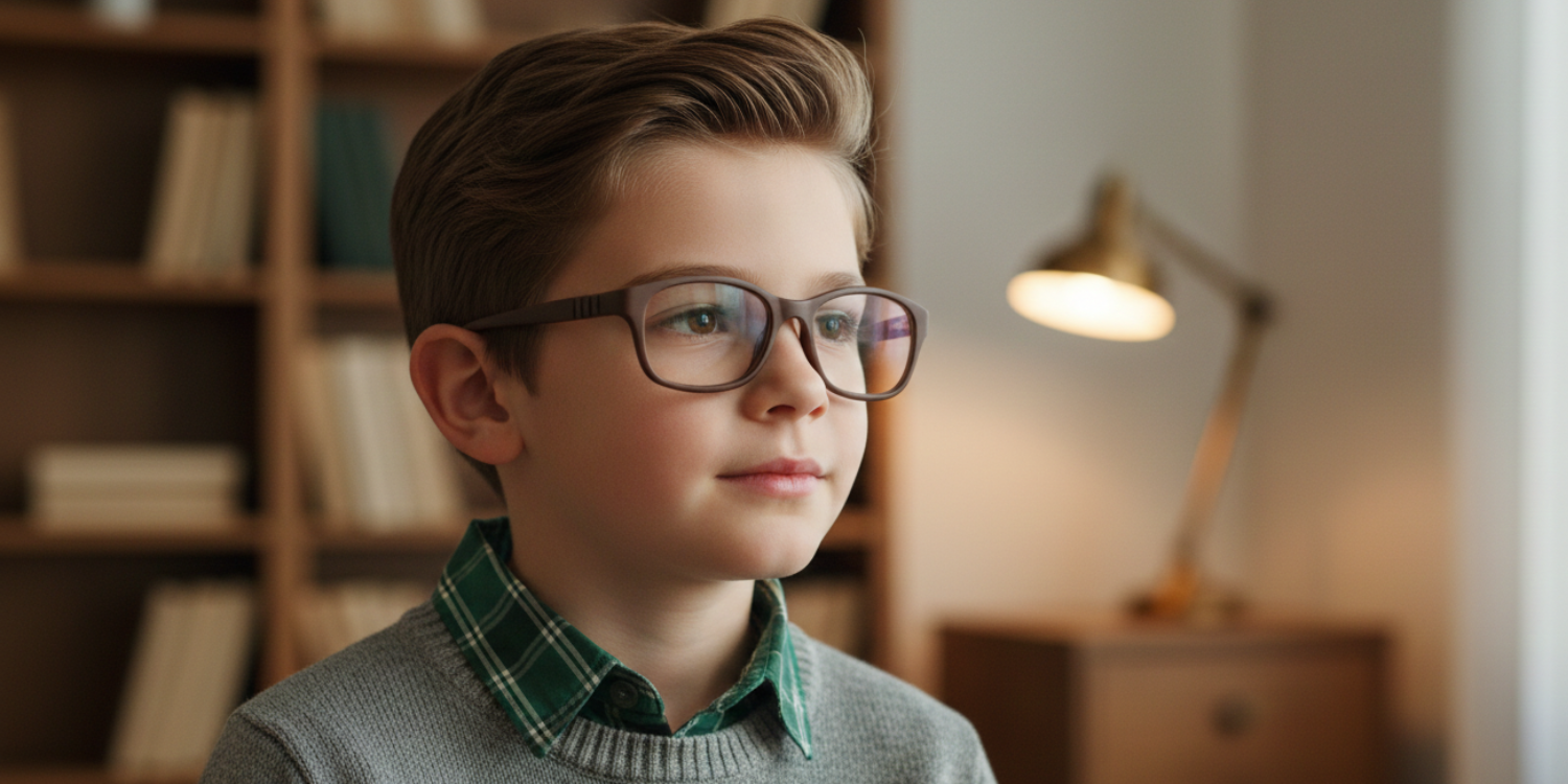 Full Rim Rectangle Magneto Classic Kids Eyeglasses 6038