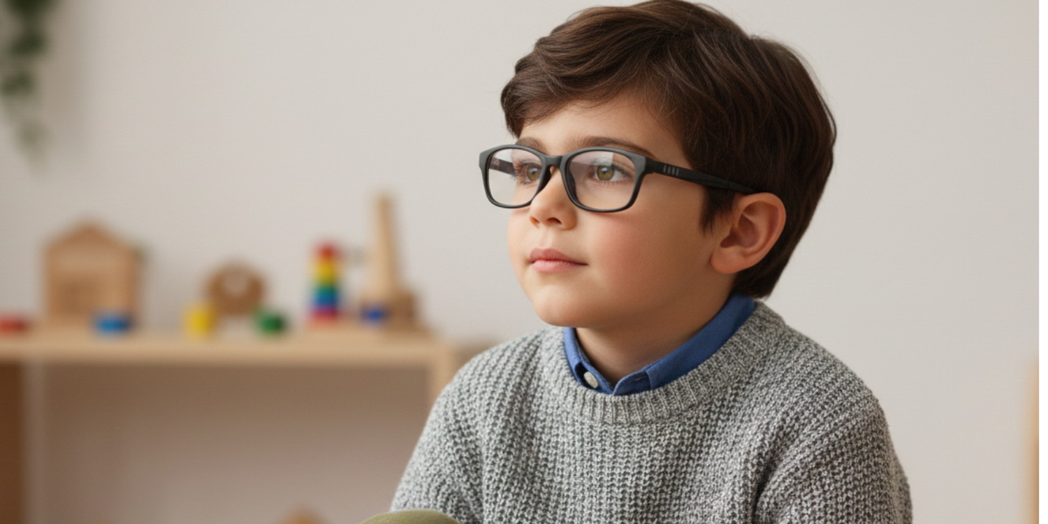 Full Rim Rectangle Magneto Classic Kids Eyeglasses 6038
