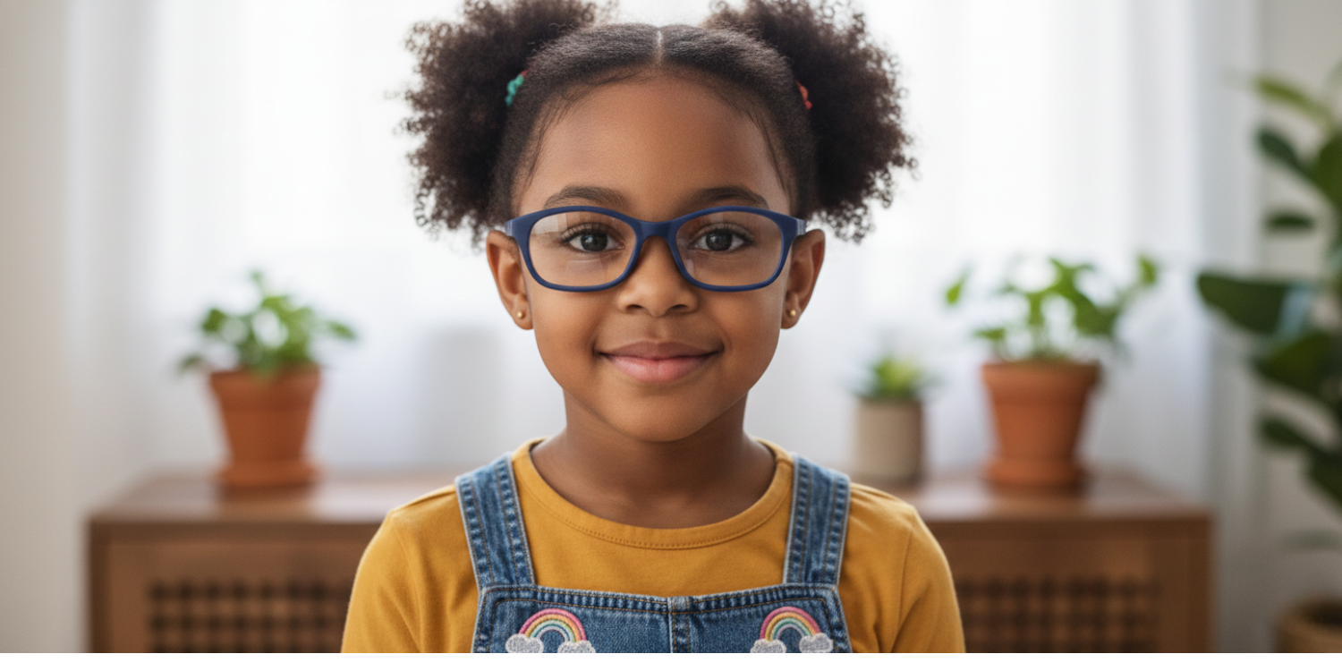 Full Rim Rectangle Magneto Classic Kids Eyeglasses 6038
