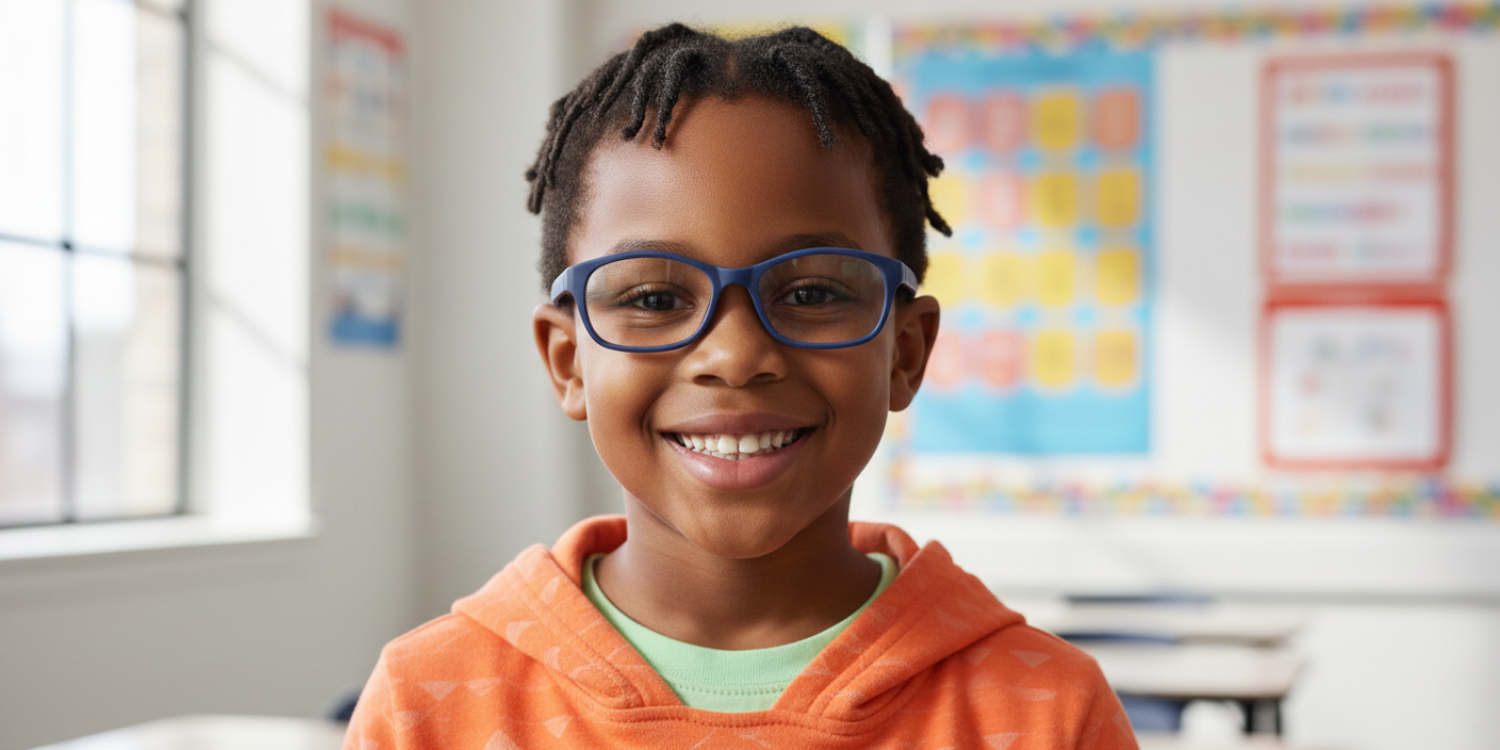 Full Rim Rectangle Magneto Classic Kids Eyeglasses 6038