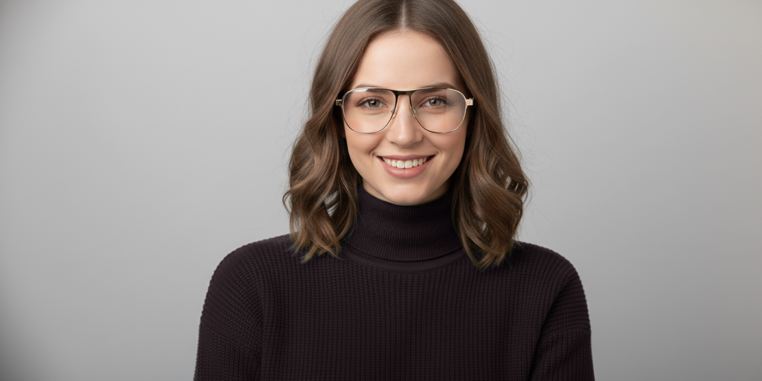 Full Rim Aviator Classic Eyeglasses 8021