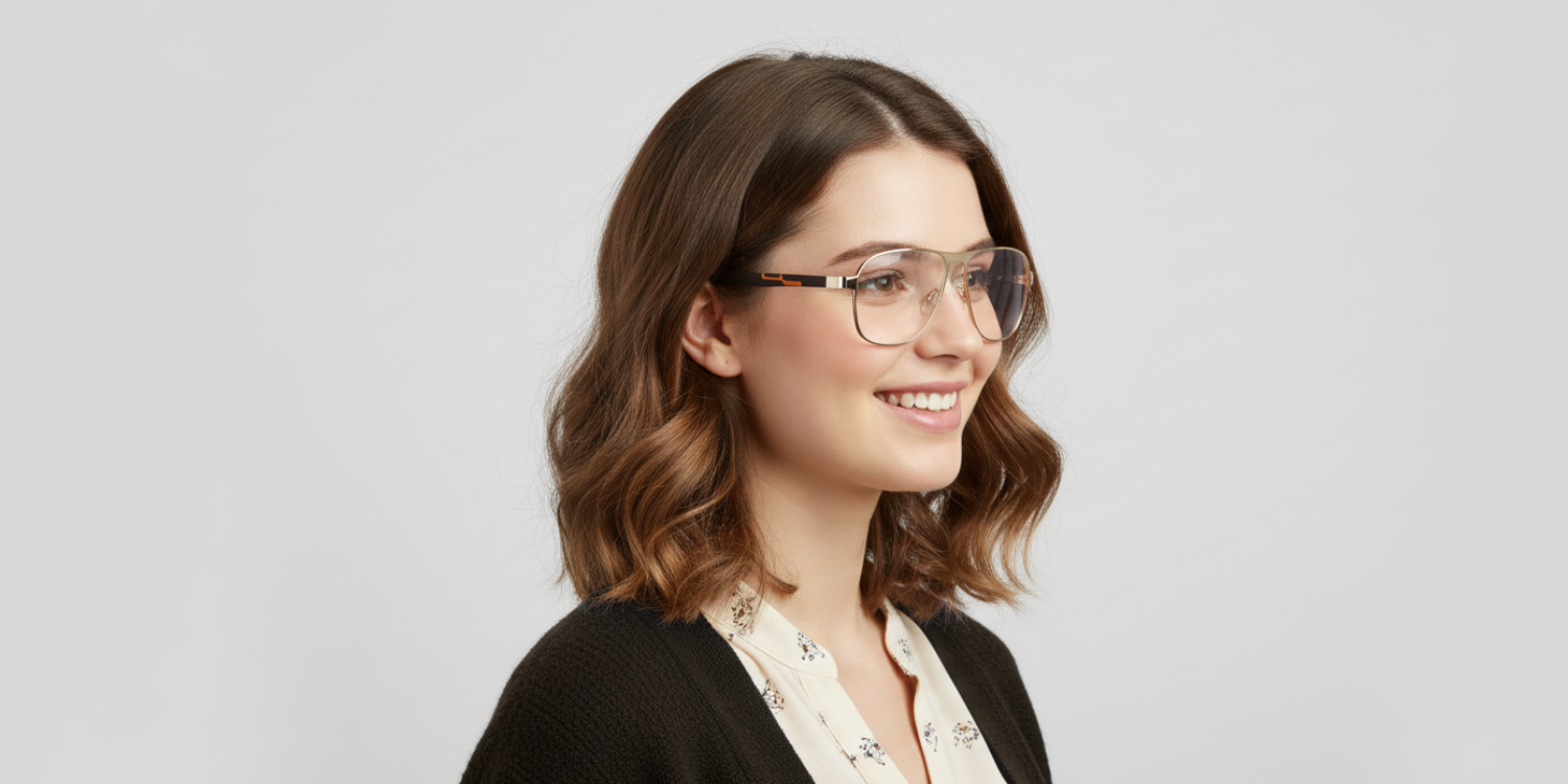 Full Rim Aviator Classic Eyeglasses 8021