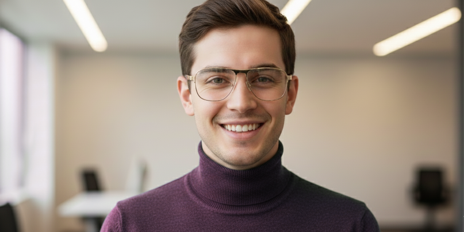 Full Rim Aviator Classic Eyeglasses 8021