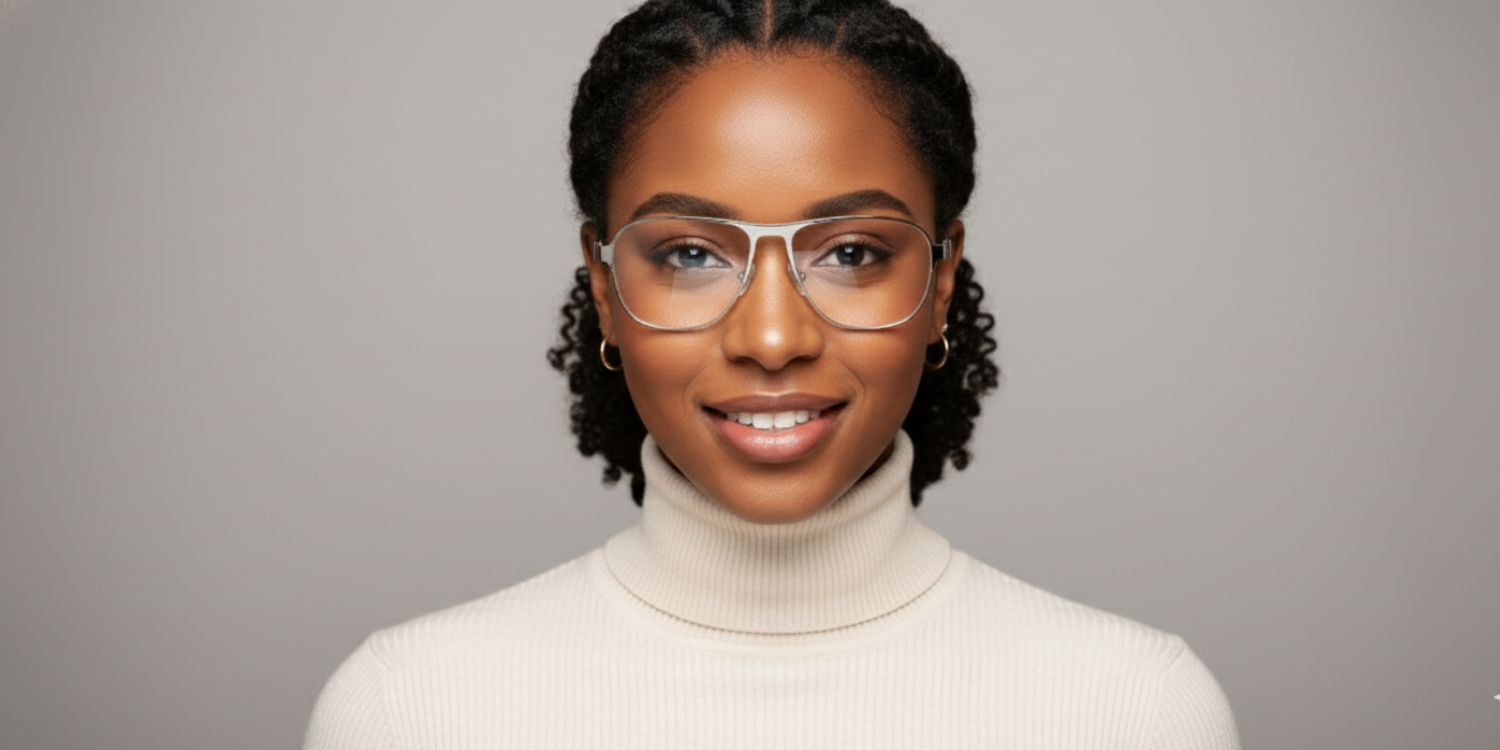 Full Rim Aviator Classic Eyeglasses 8021