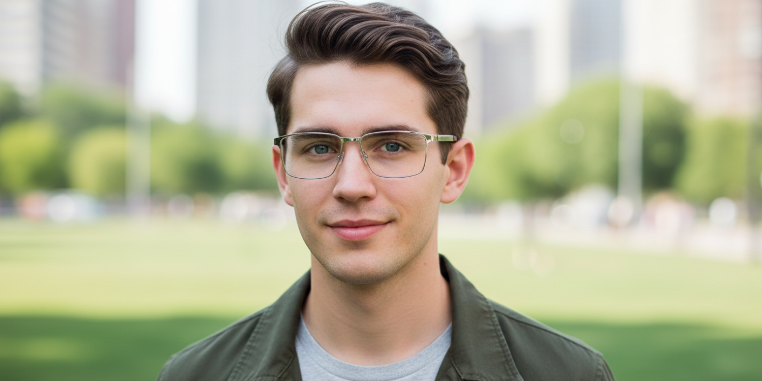 Full Rim Rectangle Classic Eyeglasses 8036