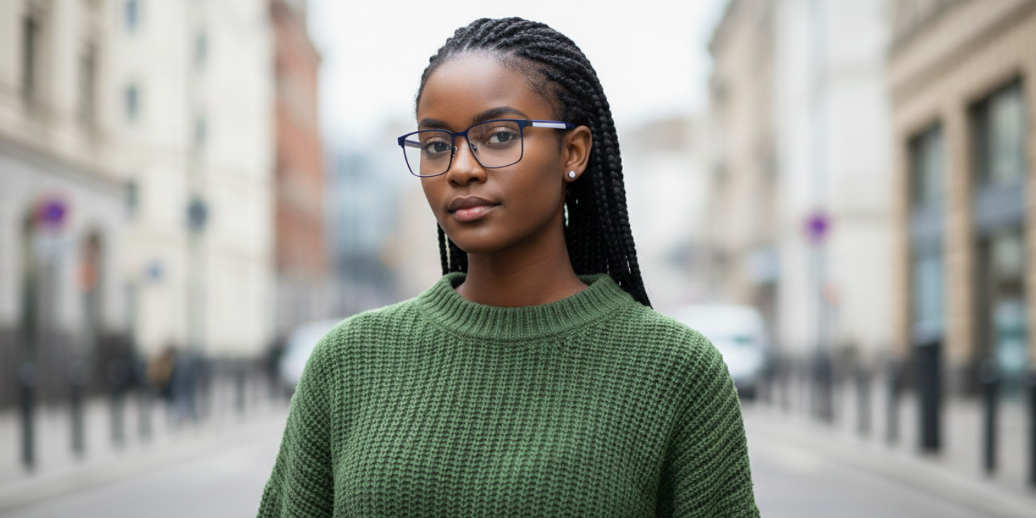 Full Rim Rectangle Classic Eyeglasses 8036