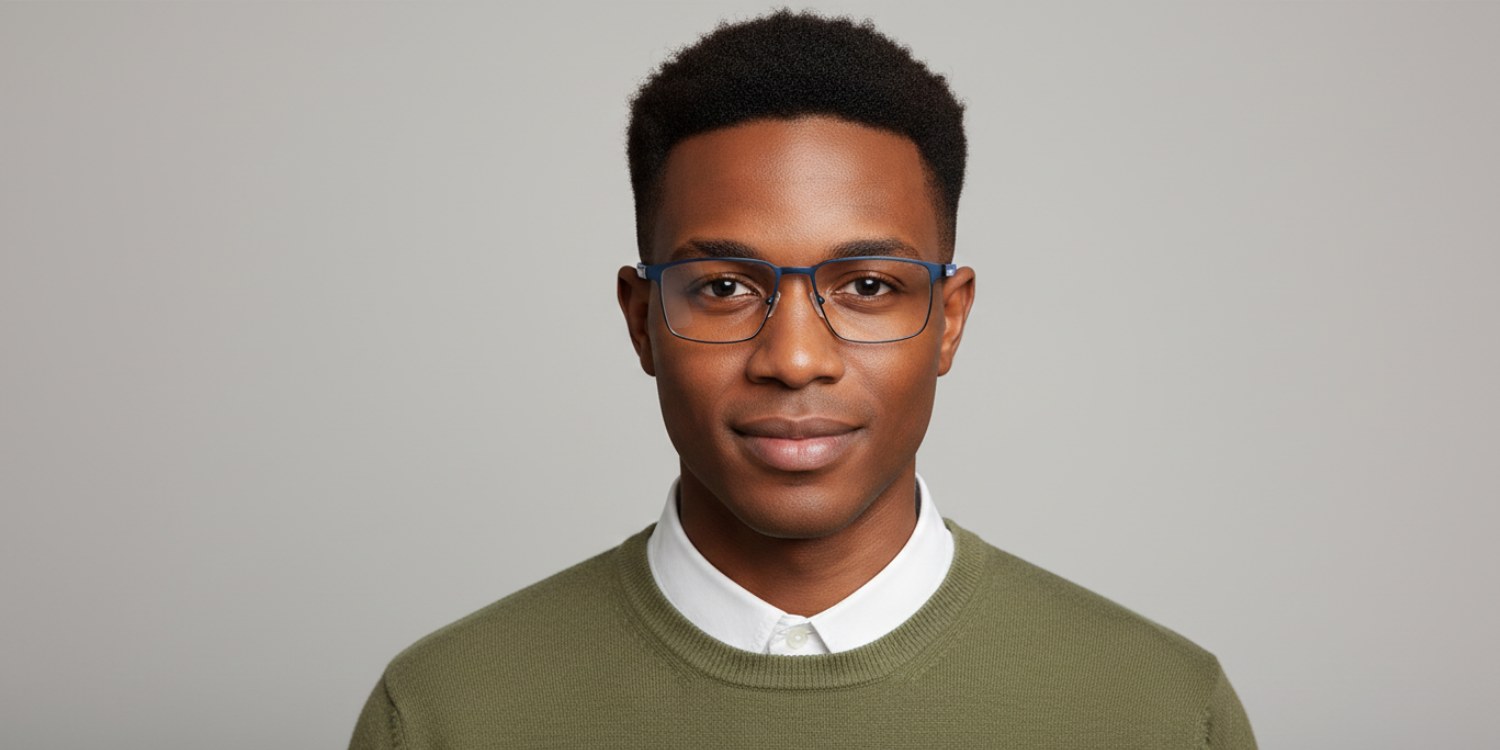 Full Rim Rectangle Classic Eyeglasses 8036