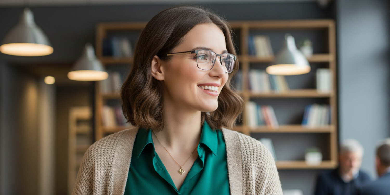 Full Rim Rectangle Classic Eyeglasses 8036