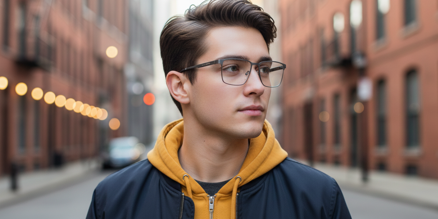 Full Rim Rectangle Classic Eyeglasses 9004