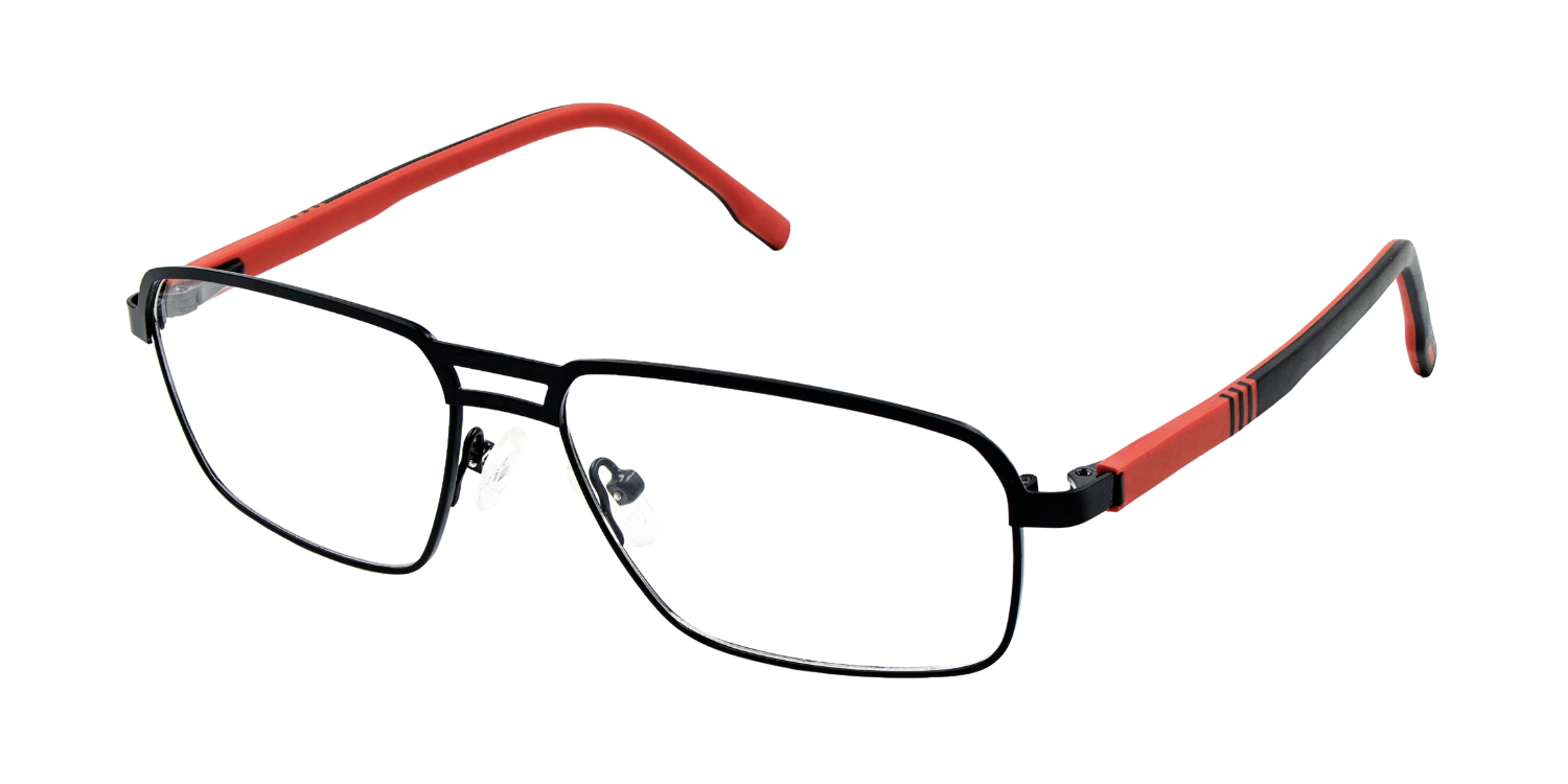 Full Rim Double Bridge Rectangle Classic Eyeglasses 9009