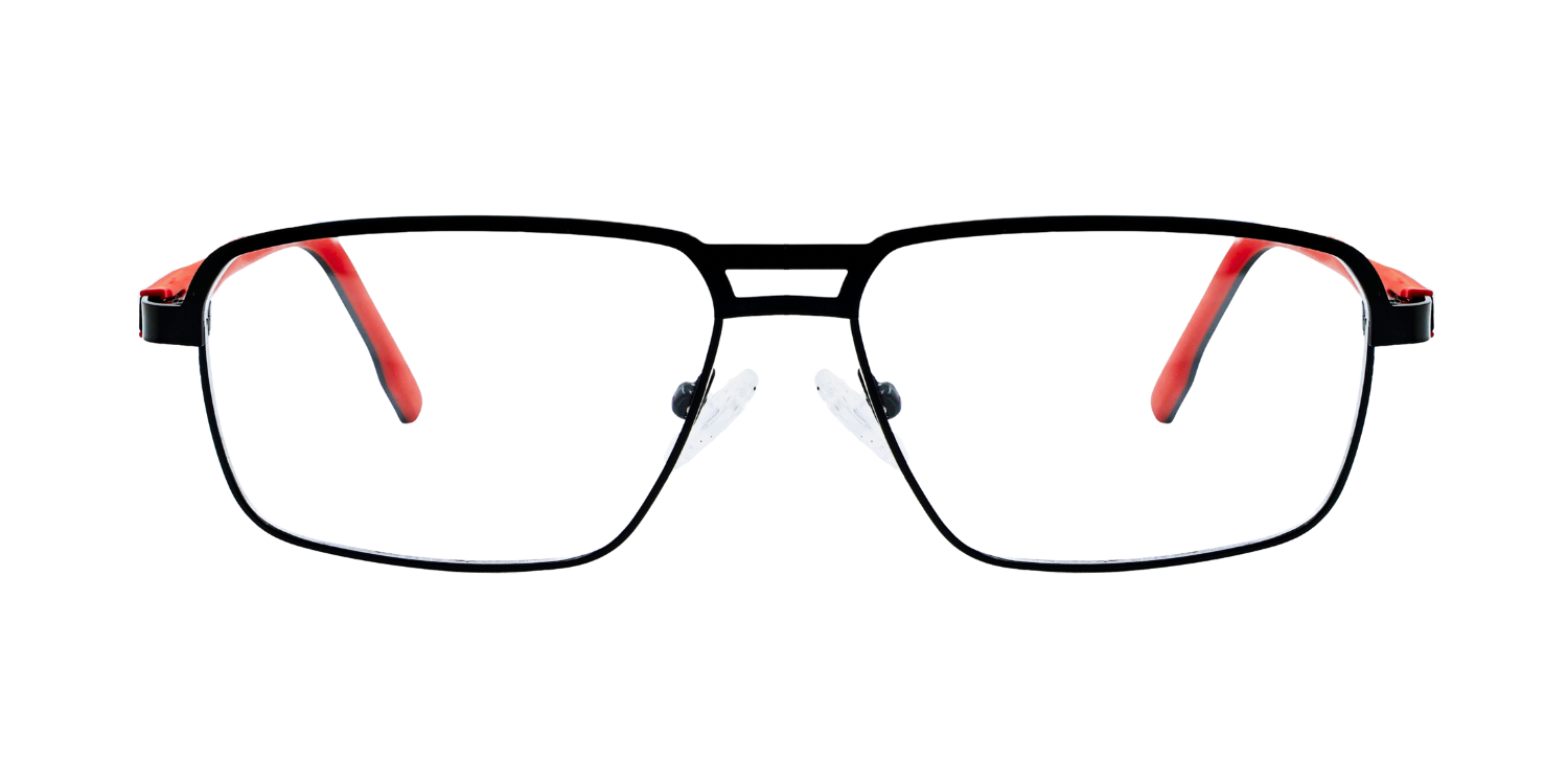 Full Rim Double Bridge Rectangle Classic Eyeglasses 9009