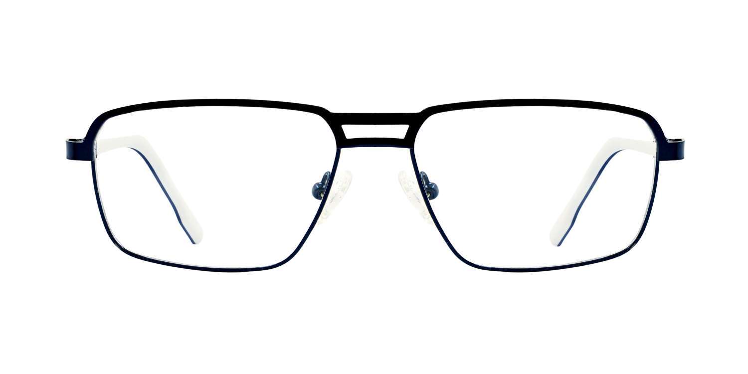 Full Rim Double Bridge Rectangle Classic Eyeglasses 9009