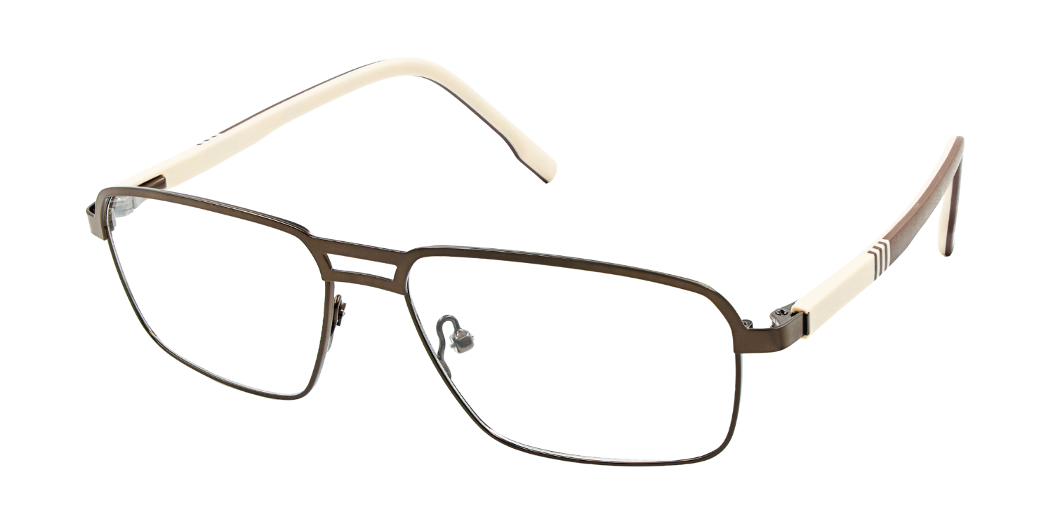 Full Rim Double Bridge Rectangle Classic Eyeglasses 9009