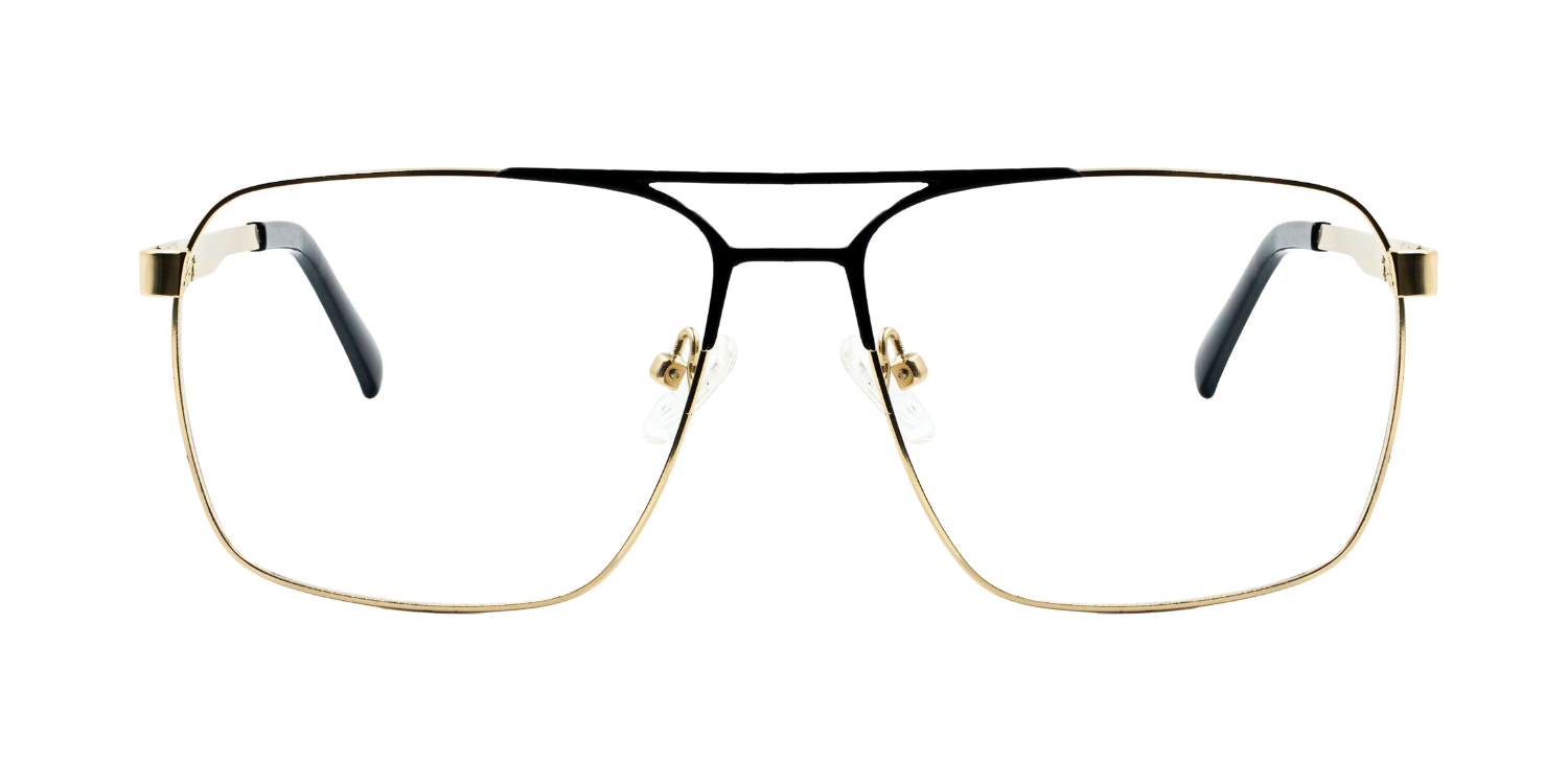 Full Rim Double Bridge Rectangle Classic Eyeglasses 9011