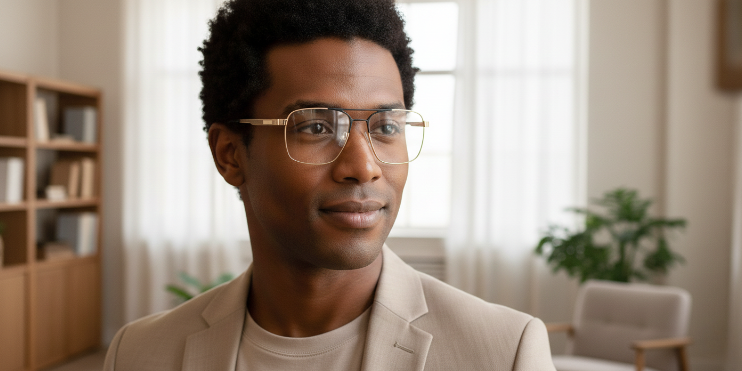 Full Rim Double Bridge Rectangle Classic Eyeglasses 9011