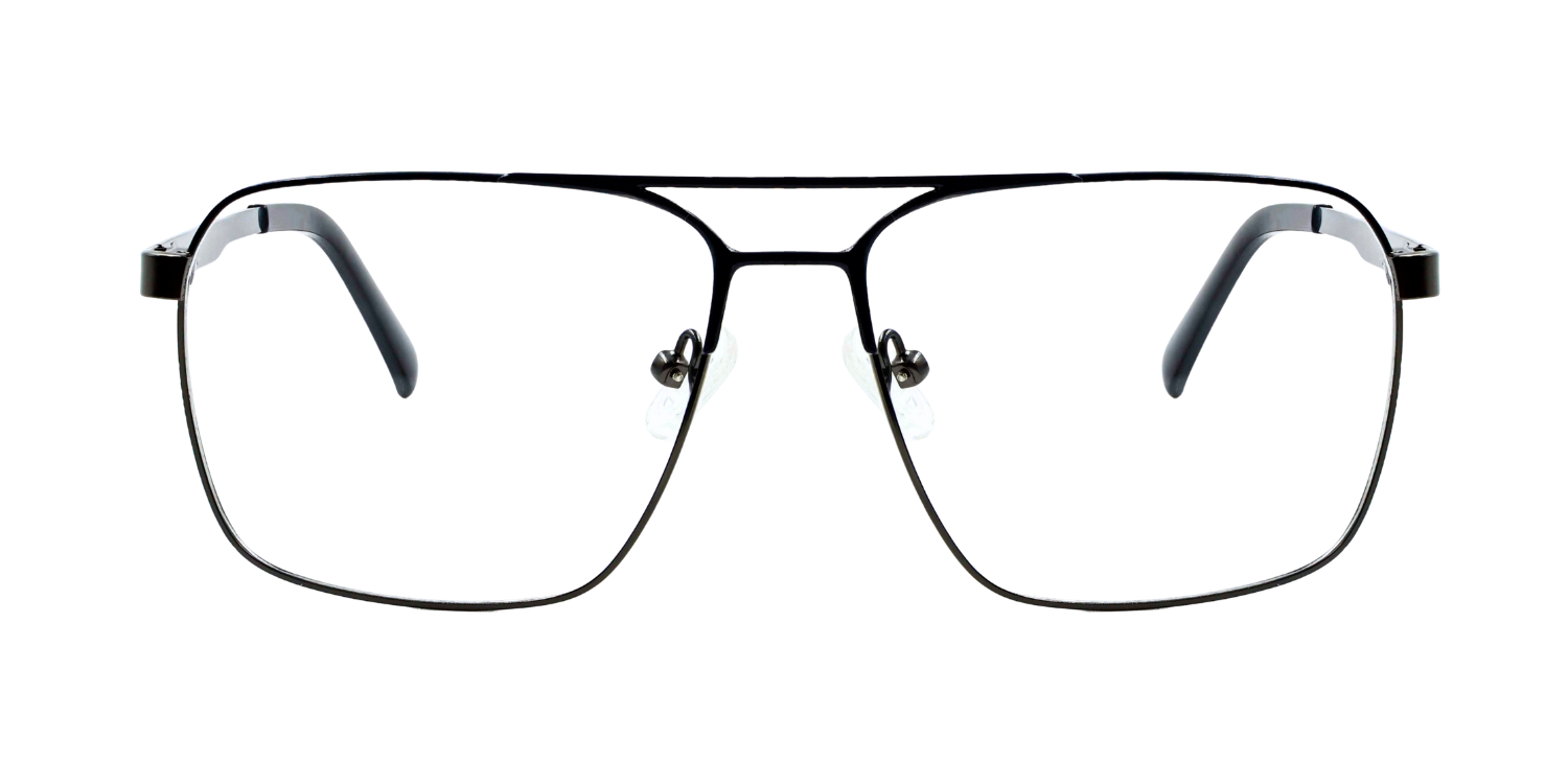 Full Rim Double Bridge Rectangle Classic Eyeglasses 9011
