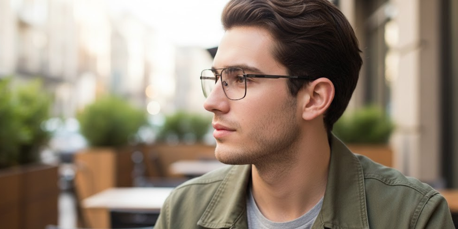 Full Rim Double Bridge Rectangle Classic Eyeglasses 9011