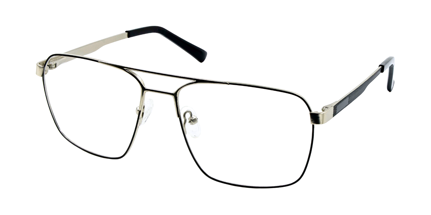 Full Rim Double Bridge Rectangle Classic Eyeglasses 9011