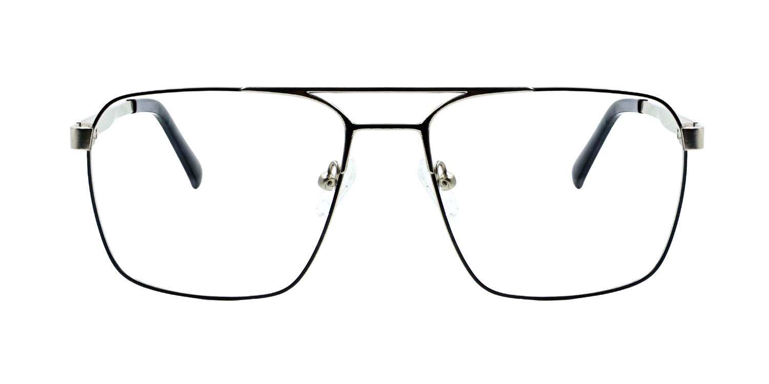 Full Rim Double Bridge Rectangle Classic Eyeglasses 9011