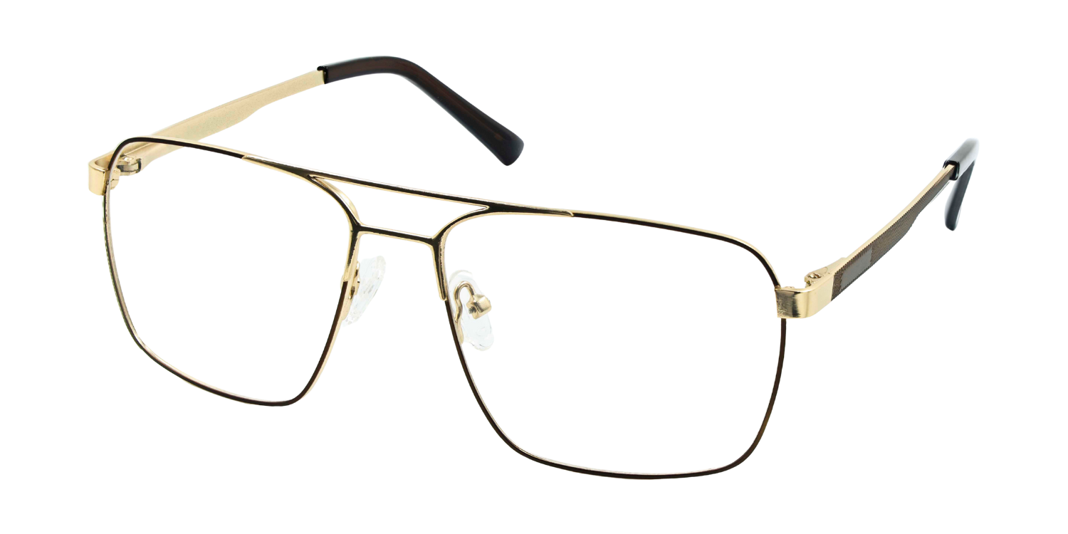 Full Rim Double Bridge Rectangle Classic Eyeglasses 9011