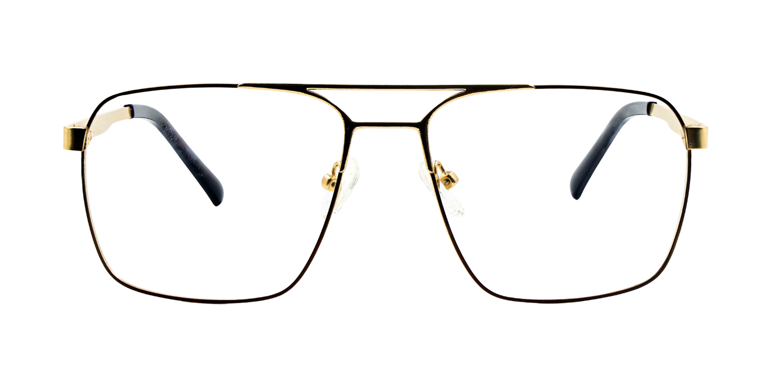 Full Rim Double Bridge Rectangle Classic Eyeglasses 9011