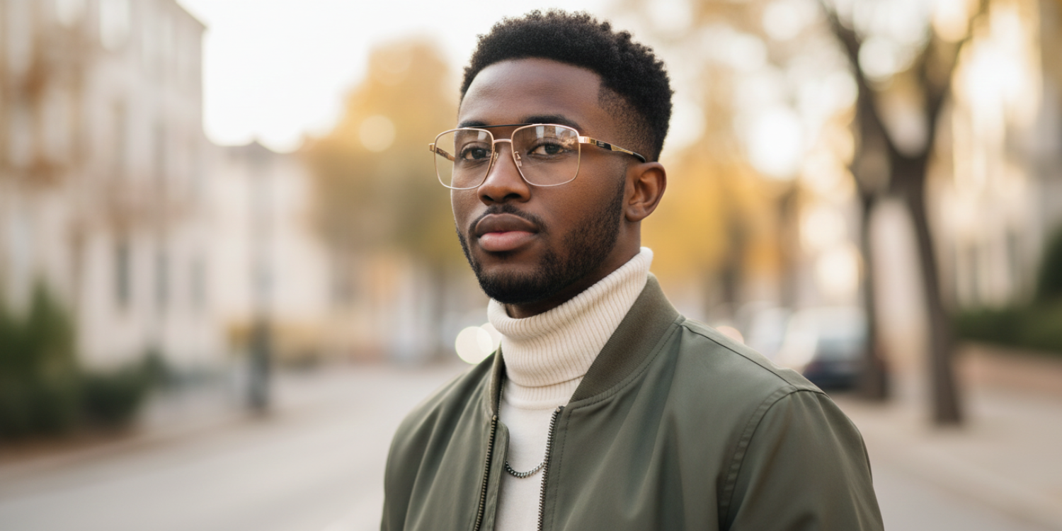 Full Rim Double Bridge Square Classic Eyeglasses 9018